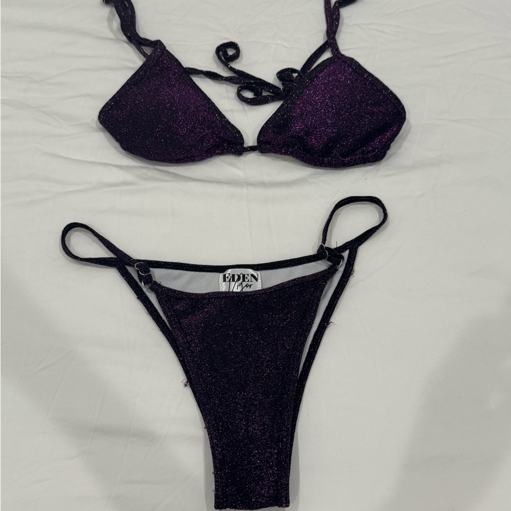 Purple Shimmer Bikini Set